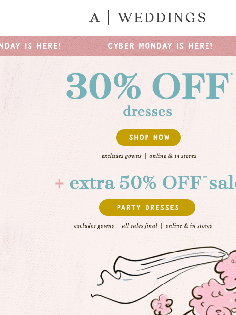 anthropologie newsletter: 30% OFF + EXTRA 50% OFF SALE is glowing, glowing.....