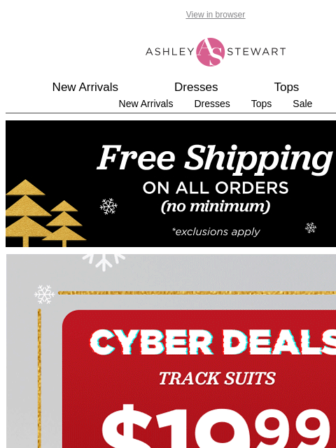 ashleystewart newsletter: 📢$19.99 ACTIVEWEAR SETS CYBER DEAL