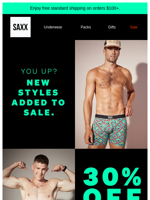 saxxunderwear newsletter: New Cyber Monday sales items added