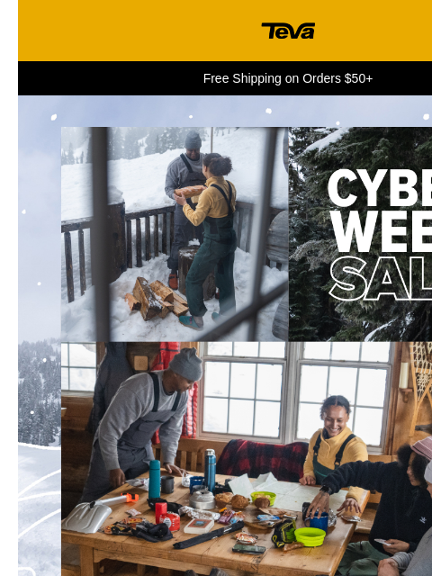 teva newsletter: Up to 50% Off for Cyber Week​