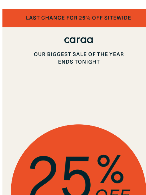 caraa newsletter: This is NOT a drill — Black Friday ends tonight.