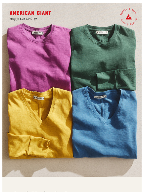 american-giant newsletter: Sale on Long Sleeves, This Weekend Only