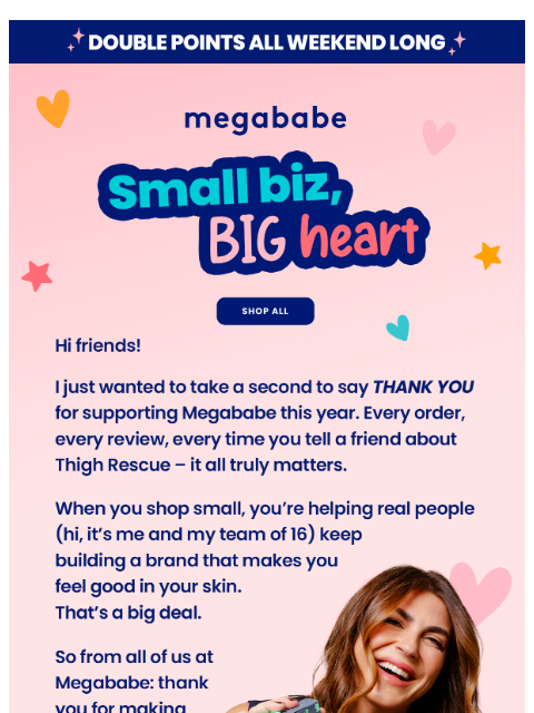 megababebeauty newsletter: A note from Katie on Small Business Saturday 💕