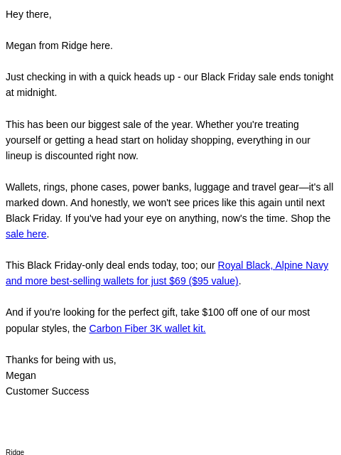 ridge newsletter: I know you don’t want to miss this