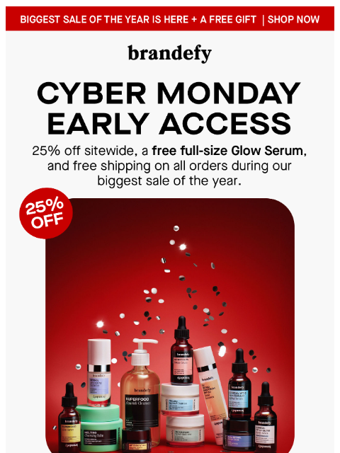 brandefyskin newsletter: ✨CYBER MONDAY EARLY ACCESS✨
