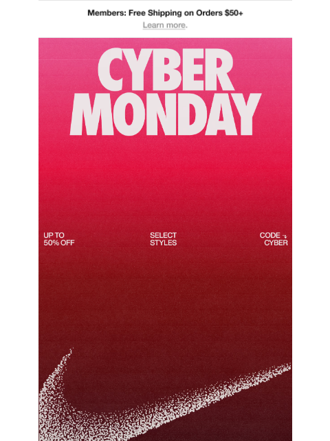 nike newsletter: Score up to 50% off
