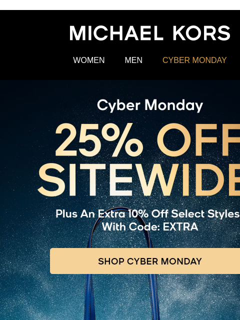 michaelkorsmail newsletter: Take 25% Off Sitewide—Plus Extra 10% Off Select St...