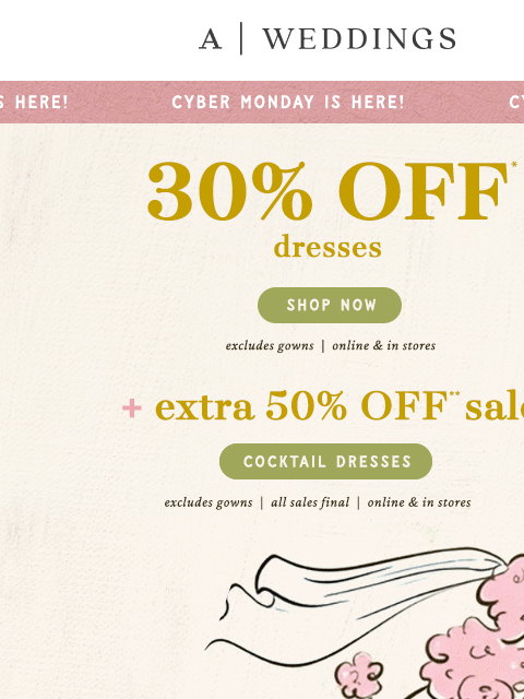 anthropologie newsletter: EXTRA 50% OFF SALE + 30% OFF DRESSES ENDS SOON!