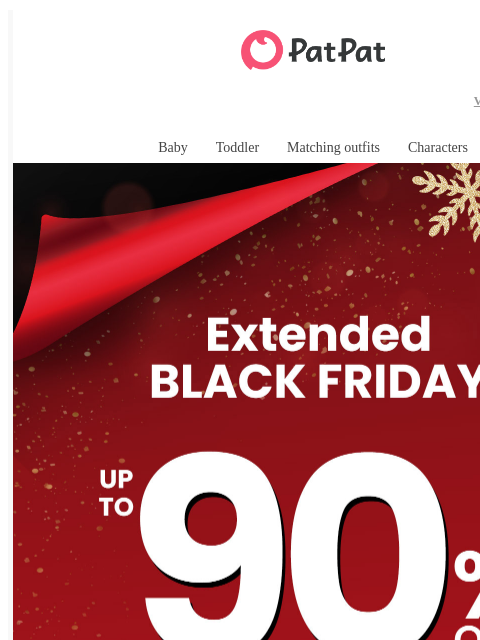 patpat newsletter: 🖤Black Friday Deals Keep Going—Up to 90% OFF 