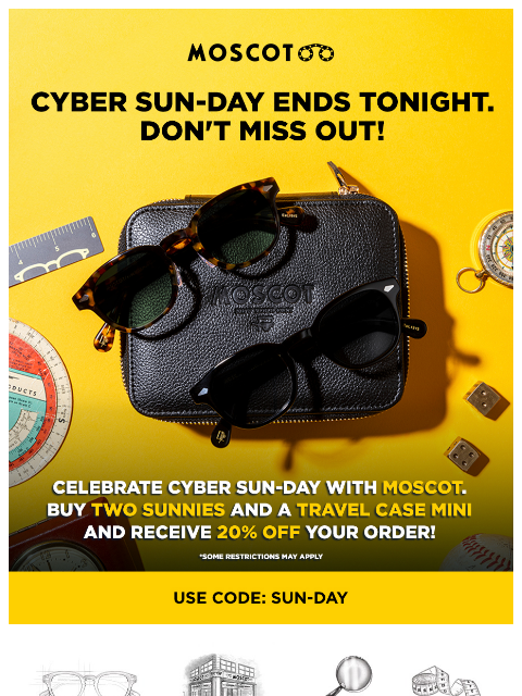 moscot newsletter: Last Call for 20% OFF