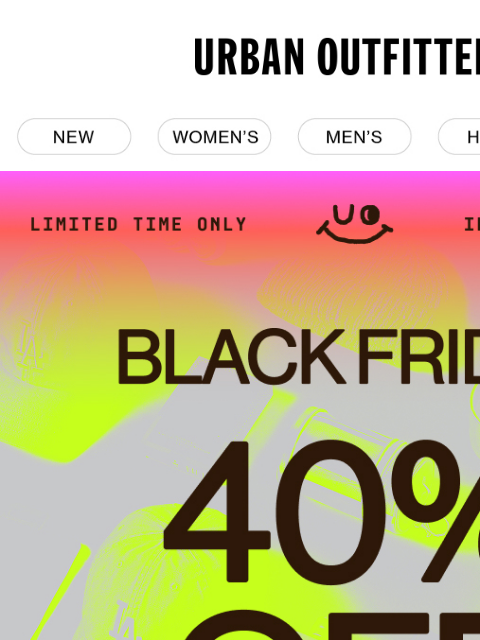 urbanoutfitters newsletter: 💫40% Off All You Want💫