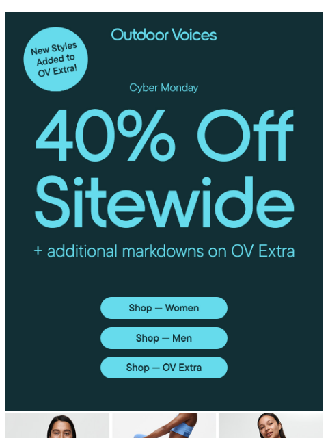 outdoorvoices newsletter: OUR SALE JUST GOT BETTER