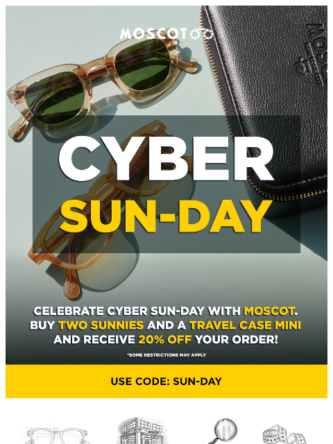 moscot newsletter: Score 20% OFF Sunnies