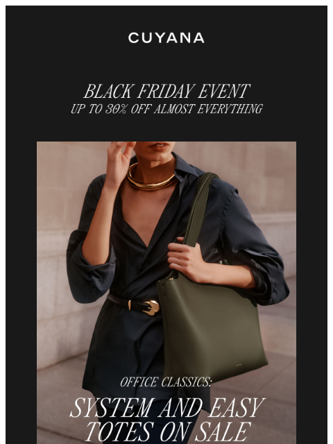 cuyana newsletter: On Sale: Work Bags and Accessories