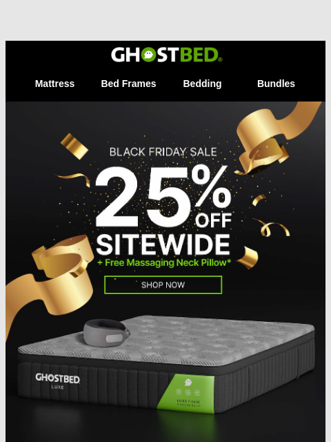 ghostbed newsletter: Super Savings Saturday - 25% off!