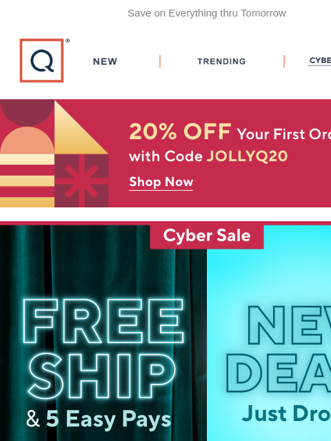 qvcemail newsletter: Attn: Cyber Shopper! Sale & Free Shipping
