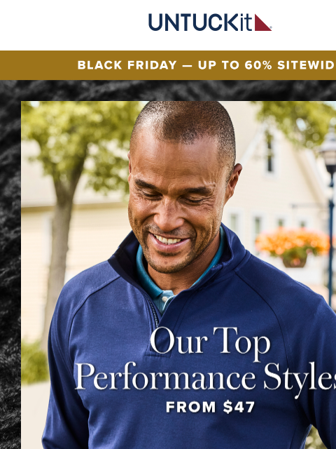 untuckit newsletter: Last Chance: Our Top Performance Styles From $47