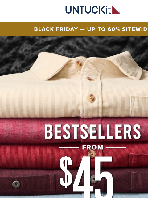 untuckit newsletter: ENDS TONIGHT: 🚨 Up To 60% Off Sitewide 🚨