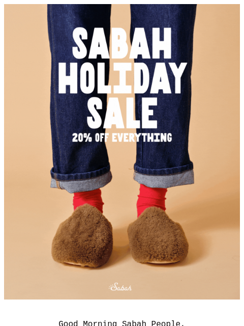 sabah newsletter: Restocked Bestsellers + 20% OFF 🤎