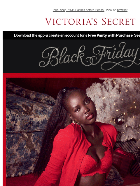 victoriassecret newsletter: Hurry—Black Friday Deals End Today
