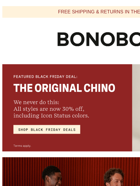 bonobos newsletter: ENDS SOON: Pants In Your Size @ up to 70% Off