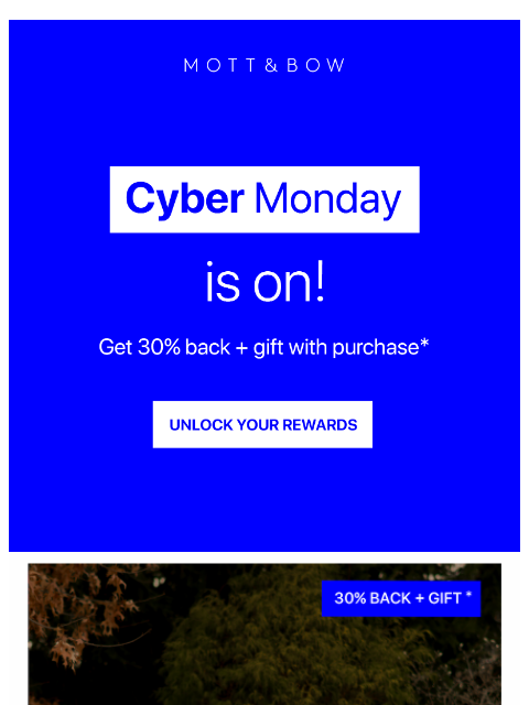 mottandbow newsletter: Cyber Monday starts now!