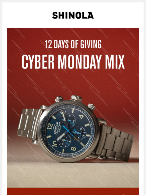 shinola newsletter: FINAL DAYS: Save up to $500 during our 12 Days of ...