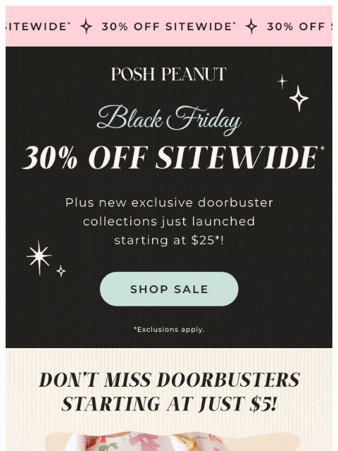 poshpeanut newsletter: 💖 Save 30% Sitewide + Doorbusters from $5 ✨