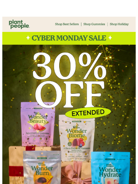 plantpeople newsletter: It’s Cyber Monday! 30% Off Extended