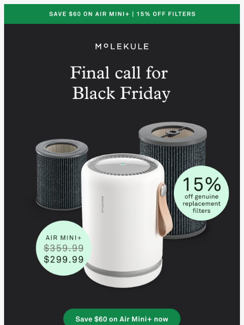 molekule newsletter: FINAL HOURS to save in 2025 💥