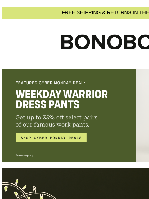bonobos newsletter: Pants & Jeans: Last Day for 30-70% Off