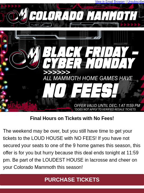 thecoloradomammoth newsletter: 🦣  Tusk Up with No Fees!