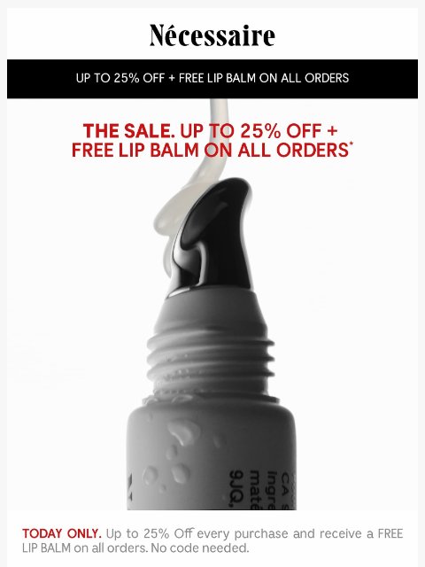 necessaire newsletter: Today Only
