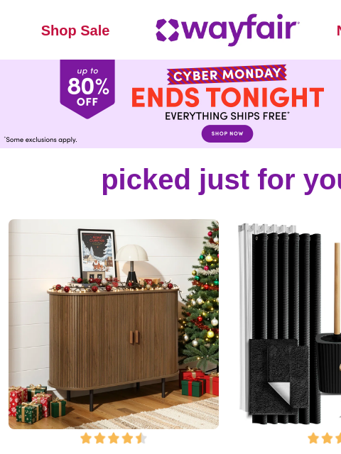 wayfair newsletter: SIDEBOARDS & BUFFETS 📆 CYBER MONDAY deals ⚡ ONE D...
