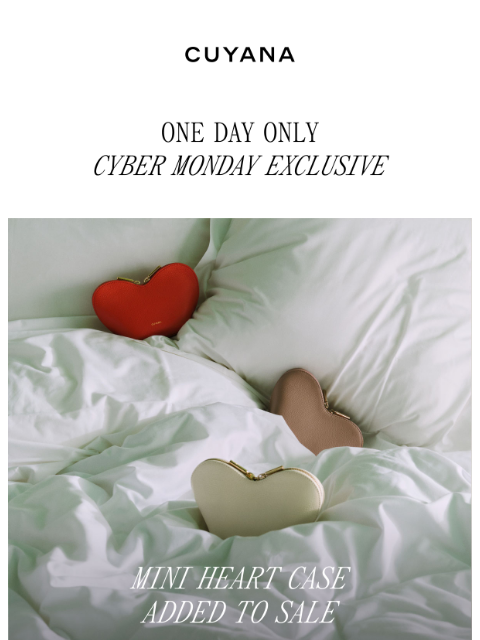 cuyana newsletter: One Day Only: Cyber Monday Exclusive