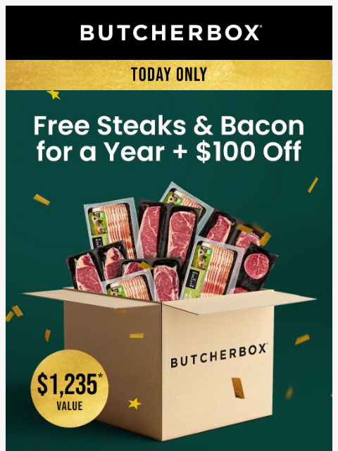 butcherbox newsletter: CYBER MONDAY = FREE 🥓🥩💰