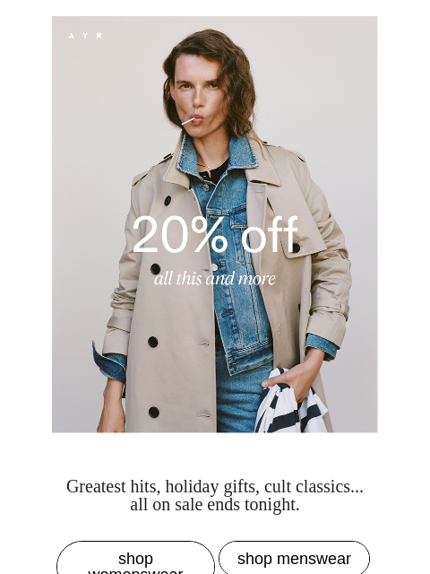 ayr newsletter: less than 24 hrs left