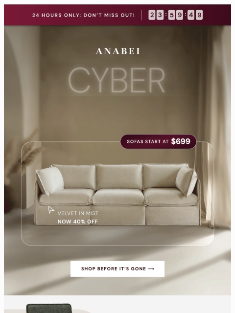 anabei newsletter: CYBER MONDAY is HERE!