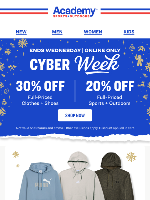 academy newsletter: SAVE TODAY! 30% Off or 20% Off Online Only