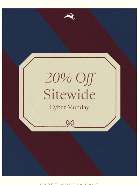 tracksmith newsletter: Cyber Monday: Sale Ends Today