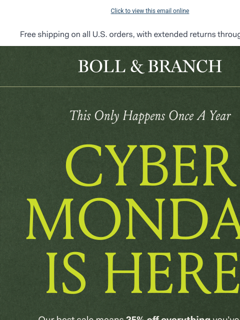 bollandbranch newsletter: 25% OFF E V E R Y T H I N G