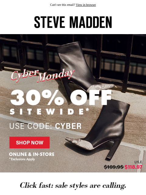 stevemadden newsletter: Treat Yourself To Our Sitewide Sale