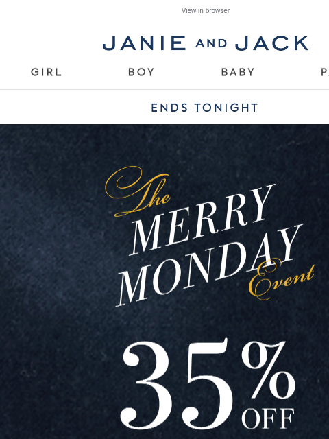 janieandjack newsletter: For Merry Monday: up to 70% off