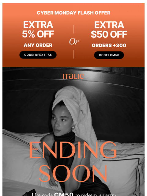 italic newsletter: PLOT TWIST: Extra Savings Added! 💥