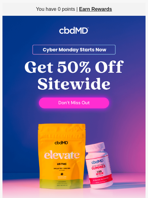 cbdmd newsletter: Consider Your Cyber Monday Handled