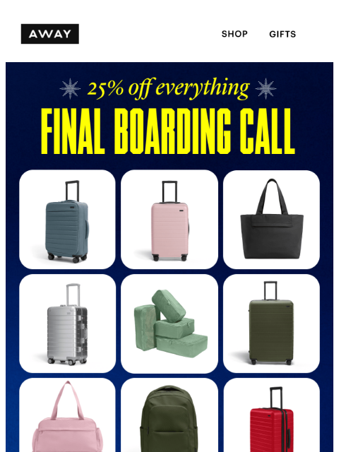 awaytravel newsletter: Final boarding call  🛫