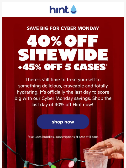 drinkhint newsletter: It’s Cyber Monday!💧