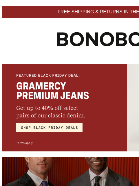 bonobos newsletter: Almost Over: 30% Off Sitewide + Up to 70% Off Sale