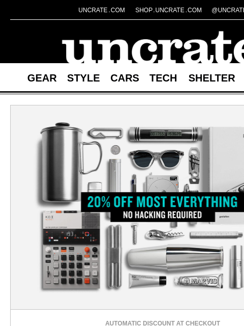 uncrate newsletter: Cyber Monday Sale On Uncrate & more