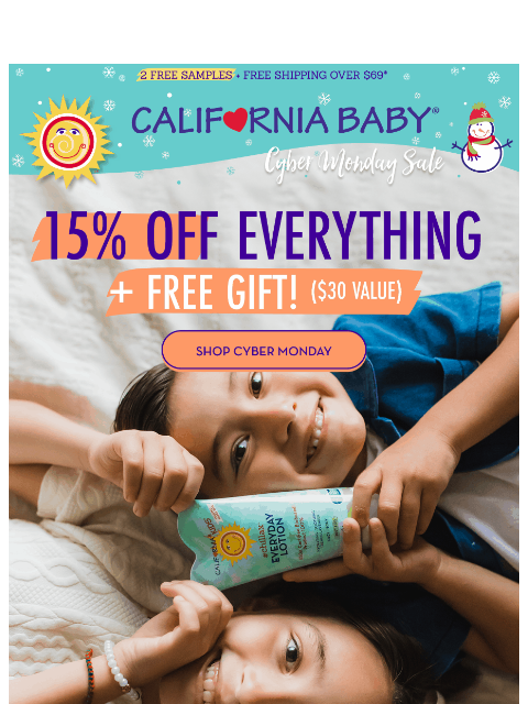 californiababy newsletter: 15% Off + Free Gift 💝